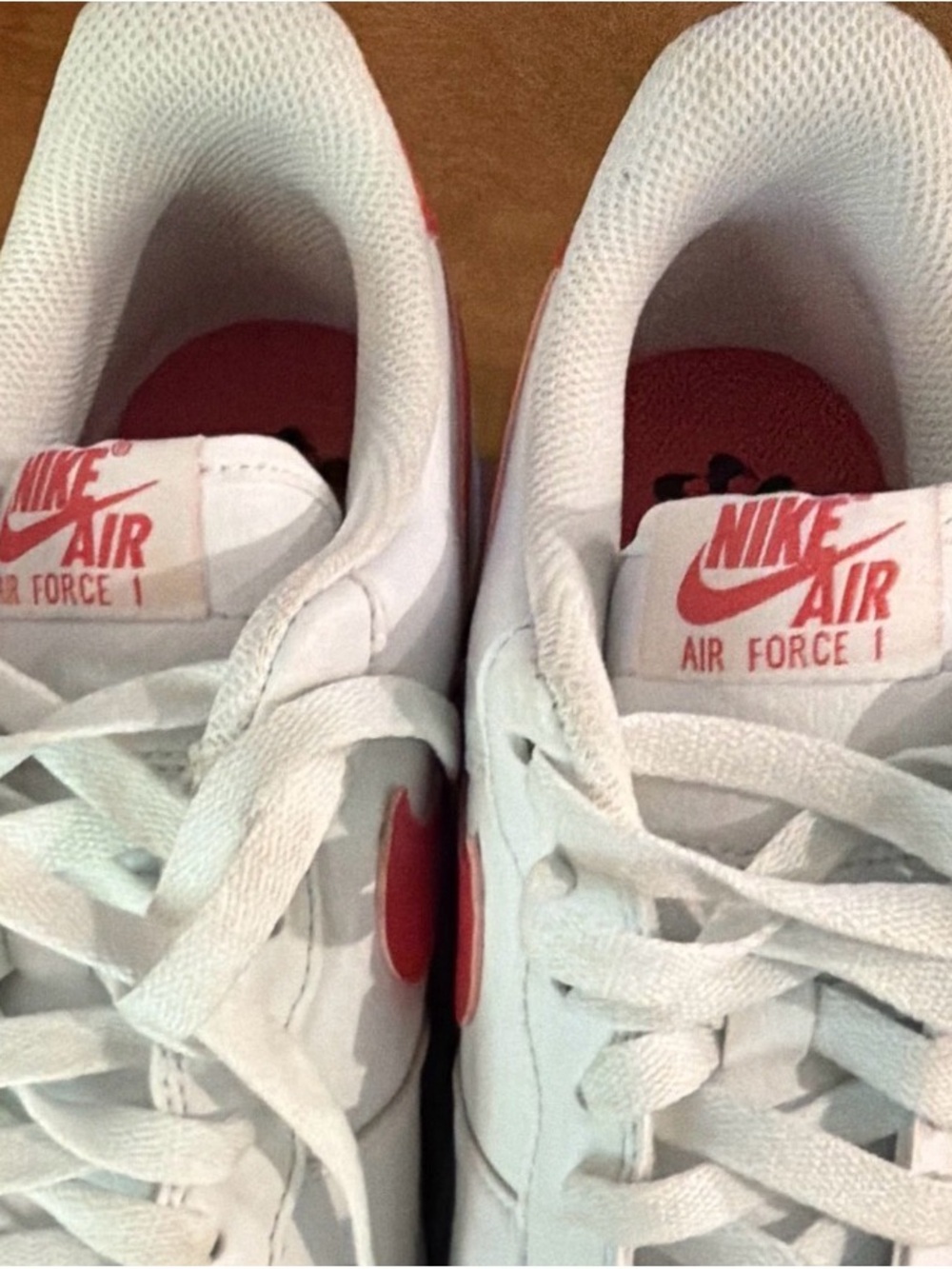 Nike Women's Athletic Shoes White with Red Accents - Picture 2 of 9